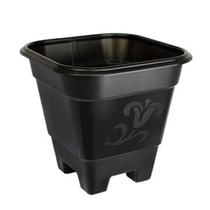 VASO QUADRADO MÉDIO PRETO
