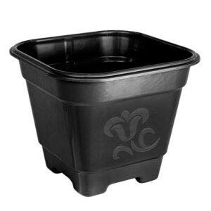 VASO QUADRADO GRANDE PRETO