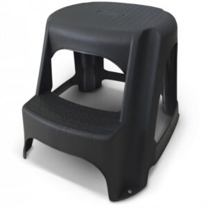 BANQUETA STEP MULTIUSO PRETA 2 DEGRAUS
