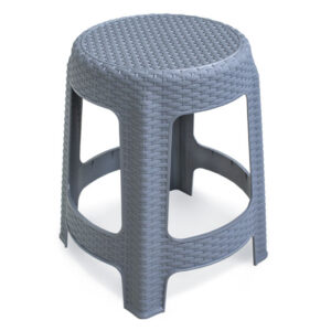 BANQUETA PREMIUM RATTAN CINZA