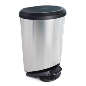 LIXEIRA COM PEDAL LABEL INOX - 20 LITROS