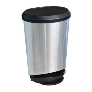 LIXEIRA COM PEDAL LABEL INOX - 10 LITROS