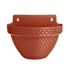 VASO DE PAREDE MEIA LUA RATTAN TERRACOTA - 03 LITROS