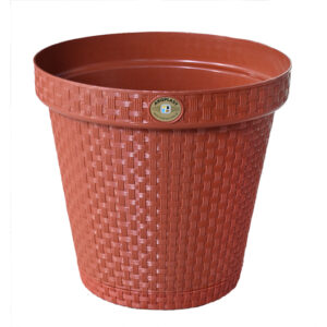 VASO REDONDO RATTAN TERRACOTA - 10 LITROS