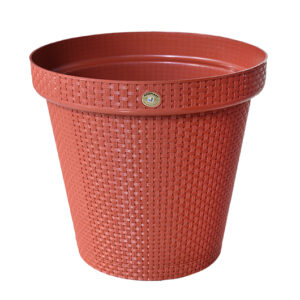 VASO REDONDO RATTAN TERRACOTA - 36 LITROS