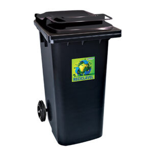 CESTO SELETIVO PRETO - 120 LITROS