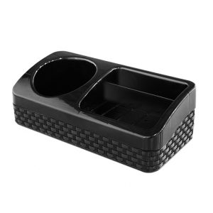 PORTA DETERGENTE ESPONJA E SABÃO RATTAN PRETO COM BASE