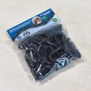 CORRENTE PLÁSTICA MONTÁVEL PARA CALHA ELO GRANDE 2MT PRETA