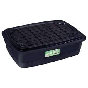 CONTAINER ORGANIZADOR PRETO COM TAMPA PRETA - 5 LITROS