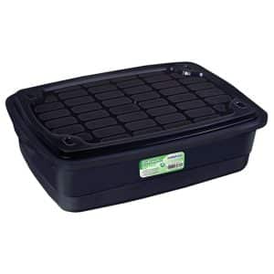 CONTAINER ORGANIZADOR PRETO COM TAMPA PRETA - 10 LITROS