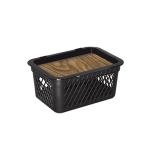 CESTO TELADO COM TAMPA LABEL MADEIRA 2,5L