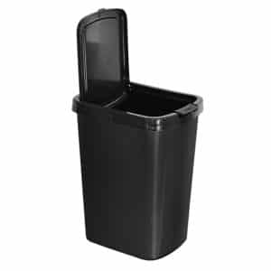 LIXEIRA COM TAMPA CLICK PRETA - 09L