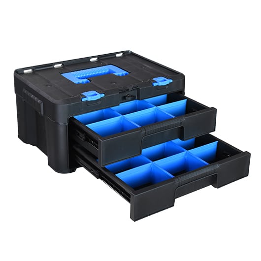 CAIXA DE FERRAMENTAS MODULAR ULTRA BOX 7004 COM GAVETAS TRILHO DE ACO - Imagem 2