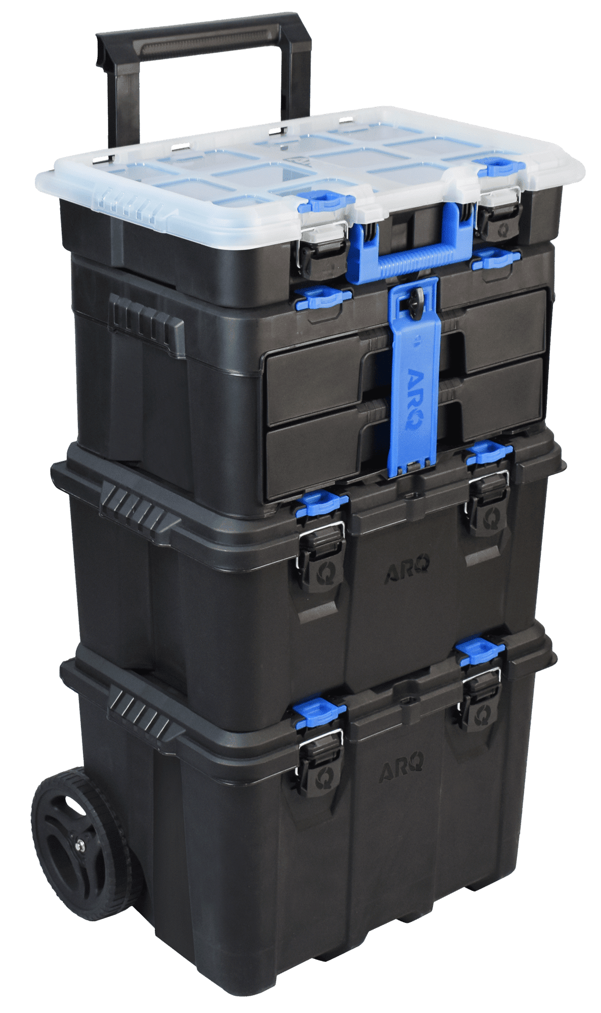 KIT CAIXA DE FERRAMENTAS MODULAR ULTRA BOX C RODAS 4 EM 1
