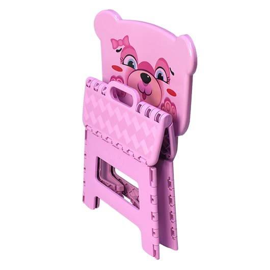 BANQUETA INFANTIL DOBRÁVEL COM ENCOSTO - ROSA LABEL - Imagem 2
